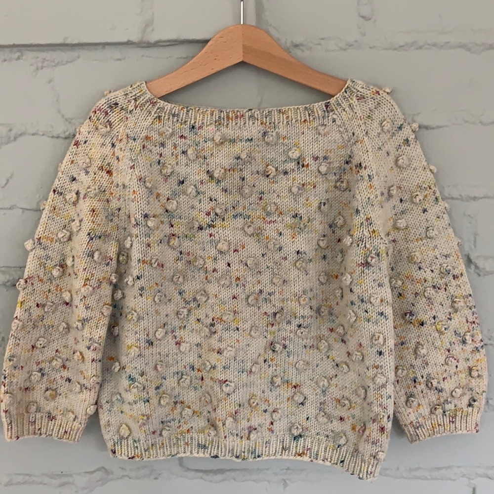 Misha & Puff Kids Popcorn Confetti Sweater Size 5-6